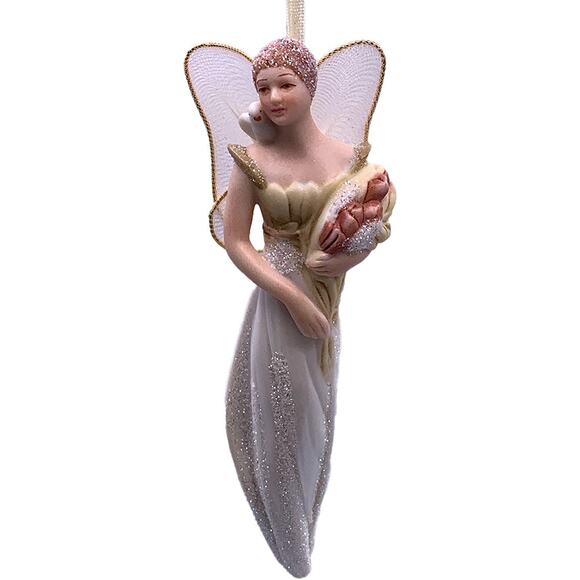 Hallmark Keepsake 2001 Snow Blossom Angel Collectible Christmas Ornament in Box - Picture 2 of 5